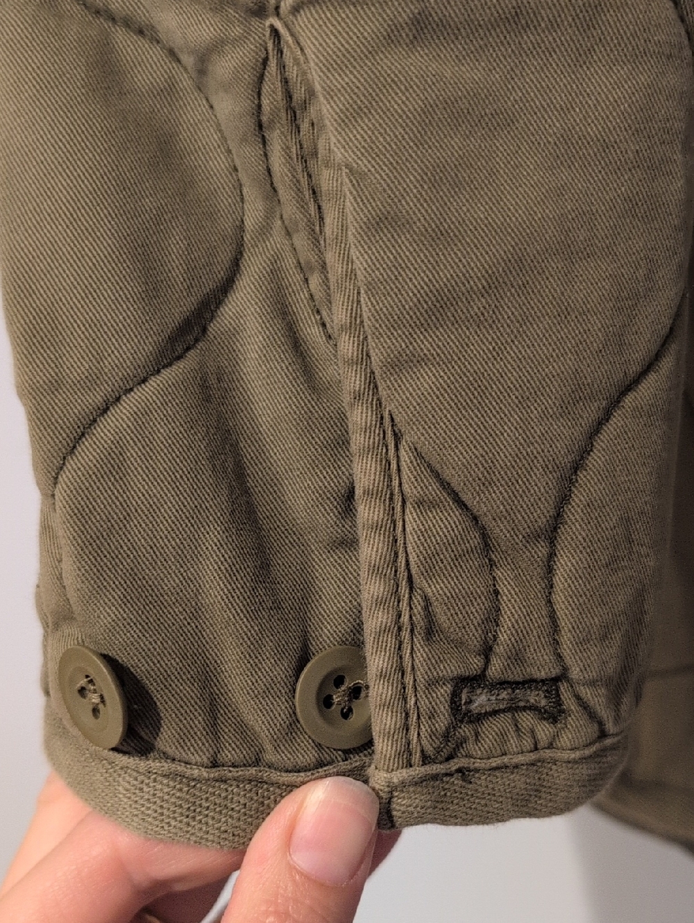 Madewell Quilted Army Green Jacket Size XS - Picture 5 of 7
